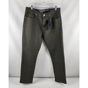 Vintage Genes Black Jeans Mens 34x30 Green Slim Fit Denim NWT